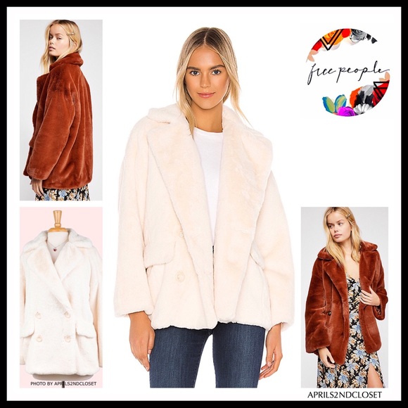 FREE PEOPLE BOHO TEDDY COAT FAUX FUR JACKET A2C - Picture 9 of 15